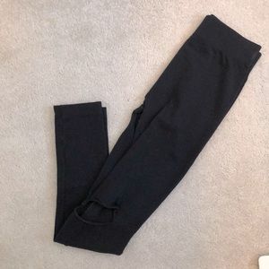 Black Leggings with knee cutouts